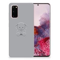 Samsung Galaxy S20 Telefoonhoesje met Naam Grijs Baby Olifant - thumbnail