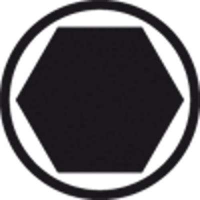 Wiha 22655 Inbus-bit Aandrijving: 1/4 (6,3 mm) Uitvoering: Inbus 4 mm, 5 mm, 6 mm 38 mm