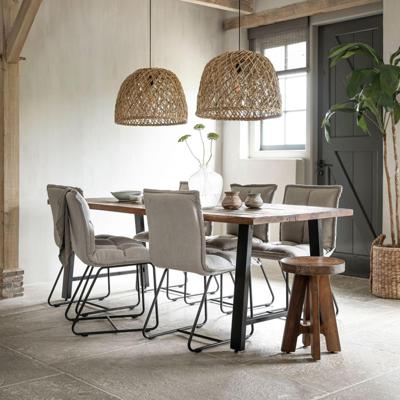 DTP Home Eettafel 'Timber' Hout en staal, 150 x 90cm