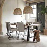 DTP Home Eettafel 'Timber' Hout en staal, 150 x 90cm - thumbnail
