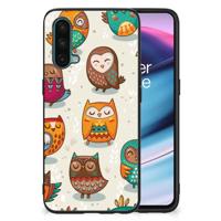 OnePlus Nord CE 5G Dierenprint Telefoonhoesje Vrolijke Uilen - thumbnail