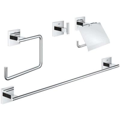 4-in-1 accessoireset - GROHE - 41115000 - Chroom - Metaal - Douche