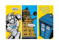 Kunstdruk Doctor Who - Comic Sections 80x60cm - thumbnail