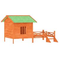 VidaXL Hondenhok 159x120x88,5 cm massief grenenhout bruin - thumbnail