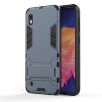 Schokbestendige PC + TPU Case voor Galaxy A10 met houder (marineblauw) - thumbnail