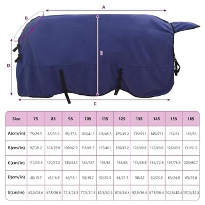 VidaXL Paardendeken marineblauw polyester