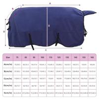 VidaXL Paardendeken marineblauw polyester - thumbnail