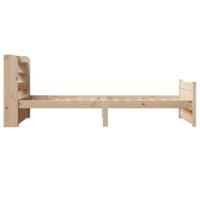 Bedframe met hoofdbord massief grenenhout 90x190 cm - thumbnail