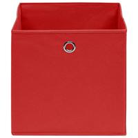 VidaXL Opbergboxen 4 st 32x32x32 cm stof rood - thumbnail