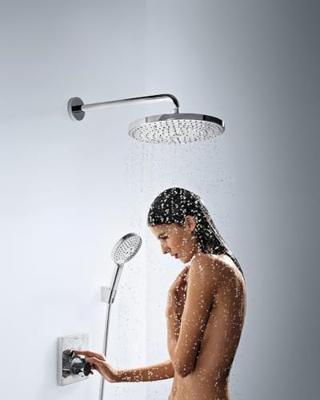Hansgrohe Raindance Select S hoofddouche 300 2jet met douche-arm, wit/chroom
