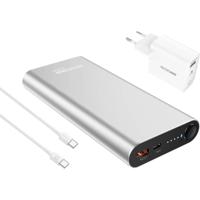 RealPower REALPOWER PB-20000 PD Pro Powerbank 20000 mAh USB PD Zilver Statusweergave - thumbnail