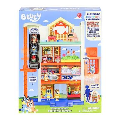 Moose Toys Bluey - bluey winkelcentrum speelset - 15 accessoires - met licht en geluid - 60cm hoog
