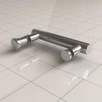 Losse Deurgreep Wiesbaden Type 3 Chroom - thumbnail