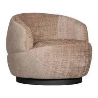 WOOOD Draaifauteuil 'Woolly' Chenille, kleur Zand - thumbnail