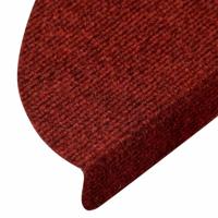 VidaXL Trapmatten zelfklevend 10 st 56x17x3 cm bordeaux rood halfrond - thumbnail