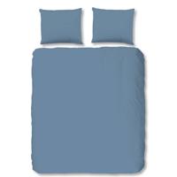 HIP Dekbedovertrek "uni dessin" - Blauw - (240x200/220 cm) - Katoen Satijn - thumbnail