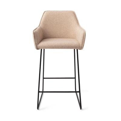 Jesper Home Barkruk 'Hofu' Slide Black, kleur Wild Walnut (zithoogte 65cm)