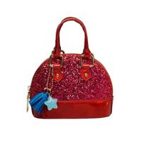 Schattig lederen schoudertas Messenger tas meisjes effen kleur mini zip kleine vierkante zak tote tas (rood) - thumbnail