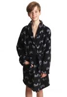 Tiener badjas zwart controller - fleece-140 - thumbnail