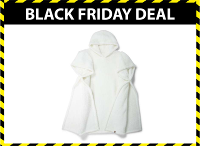 SENZA Teddy Hoodie Wit - Fleece deken