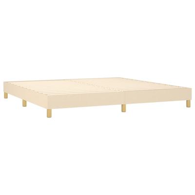 Boxspring met matras stof crèmekleurig 200x200 cm - thumbnail