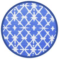 VidaXL Buitenkleed arakil ø160 cm polypropeen blauw en wit - thumbnail