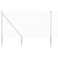 VidaXL Afrasteringspaal zilver 10 x 1 m (12 x 12 mm gaas) staal - thumbnail