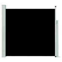 Tuinscherm uittrekbaar 170x300 cm zwart - thumbnail