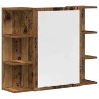 3-delige Badkamermeubelset bewerkt hout oud houtkleurig - thumbnail