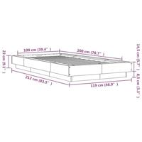 Bedframe bewerkt hout bruin eikenkleur 100x200 cm - thumbnail
