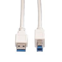 VALUE USB 3.2 Gen 1 kabel, type A-B, wit, 3 m - thumbnail
