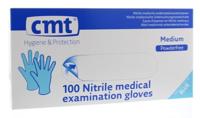 CMT Onderzoekshandschoen nitriel blauw poedervrij maat 100 Stuks - thumbnail