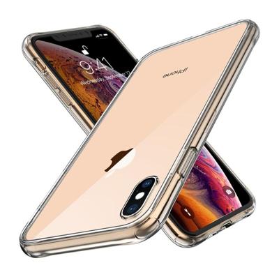 Transparant gehard glas schokbestendig Case voor iPhone XS & X Transparant gehard glas schokbestendig Case voor iPhone XS & X