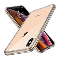 Transparant gehard glas schokbestendig Case voor iPhone XS & X - thumbnail
