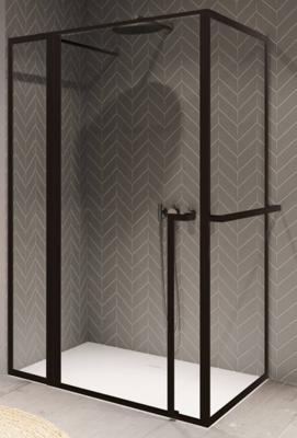 Douchecabine Riho Lucid XL GD203 Omkeerbaar Verstelbaar Aluminium 200x120x80 cm Mat Zwart Riho