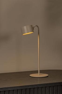 Lucide JOLAN - Oplaadbare Bureaulamp/Klemlamp/Wandlamp - Accu/Batterij - LED Dim to warm - 1x3,5W 2700K/5700K - Taupe