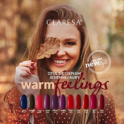 Claresa uv/led gellak 5ml red 435 warm feelings