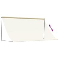 Luifel uittrekbaar 300x150 cm stof en staal crmekleurig - thumbnail