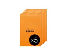 Schrijfblok Rhodia A4 lijn 80 vel 80gr geel | 5 stuks - thumbnail