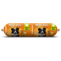 Fokker Meat Roll kip met zalm hondenvoer 10 x 800 g - thumbnail