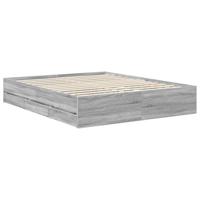 Bedframe met lade Grijze Sonoma 160 x 200 cm Geconstrueerd hout - thumbnail