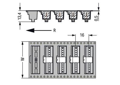 WAGO 733-332/105-604/997-446 Male header (standaard) 2092 Totaal aantal polen: 2 Rastermaat: 2.50 mm Inhoud: 290 stuk(s)