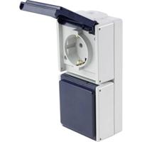 AS Schwabe 62462 Stopcontact (opbouw) IP54 Grijs - thumbnail