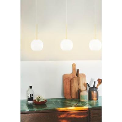 Hanglamp messing & opaalglas E14 fitting &apos;Nordlux Franca 13 cm