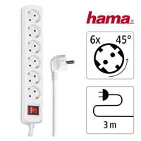 Hama Distribution Panel 6 Sockets With Switch Child-proof 3 M White - thumbnail