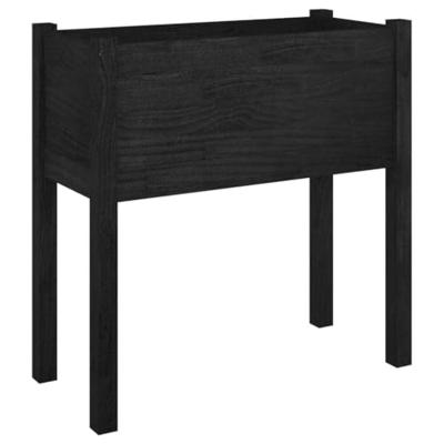 VidaXL Plantenbakken 2 st 70x31x70 cm massief grenenhout grijs