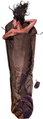 Cocoon Mummy Liner 100% Silk Lakenzak 100% Silk,Muddy Elephant