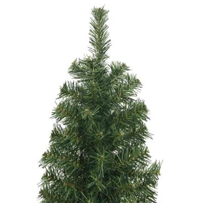 Kunstkerstboom met standaard smal 210 cm PVC groen