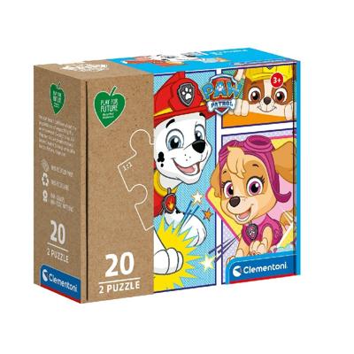 Clementoni puzzel paw patrol 2x20 stukjes Clementoni puzzel paw patrol 2x20 stukjes