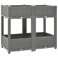 Plantenbak verhoogd 80x40x71 cm polypropeen - thumbnail